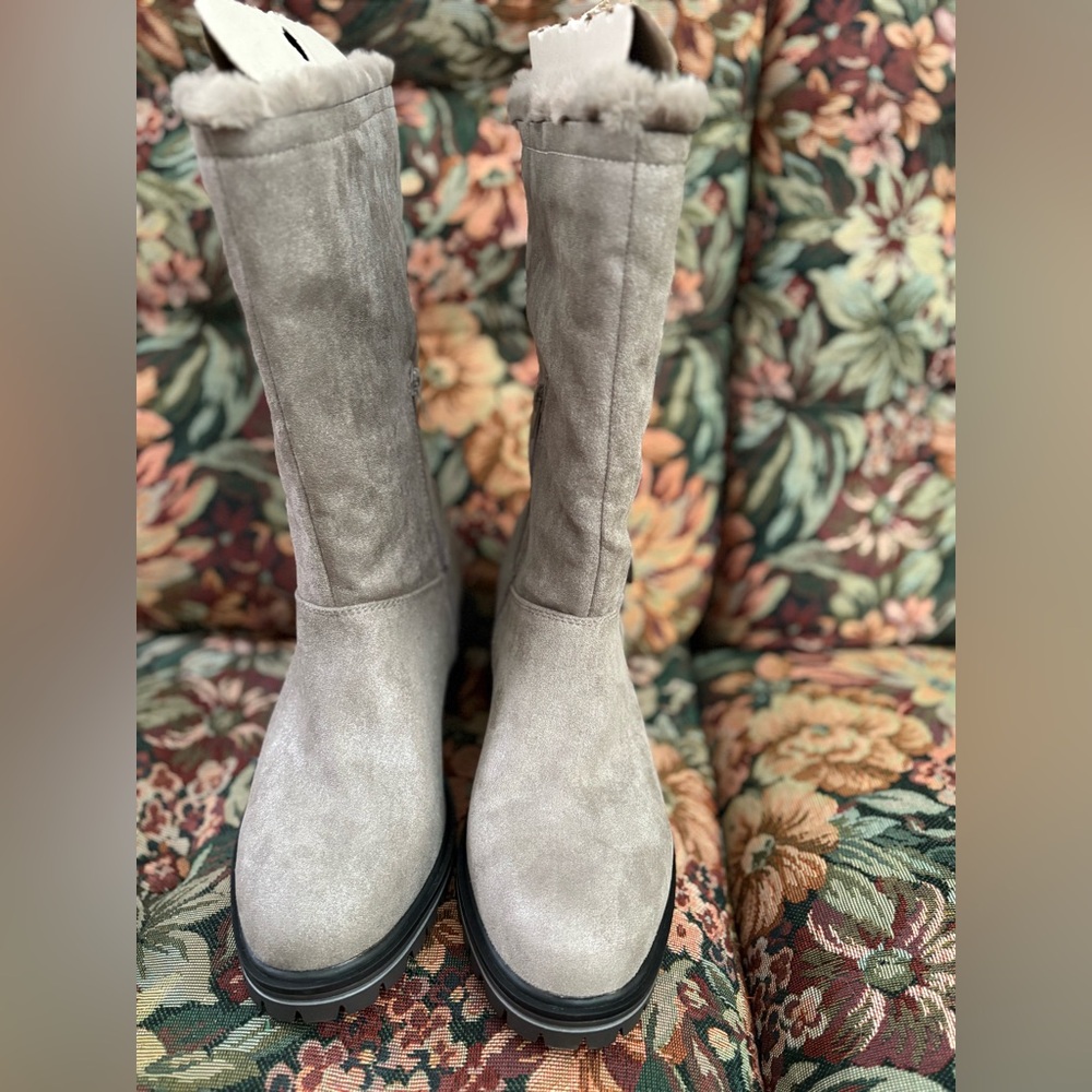 Kelly & Katie Taupe Heeled Boots